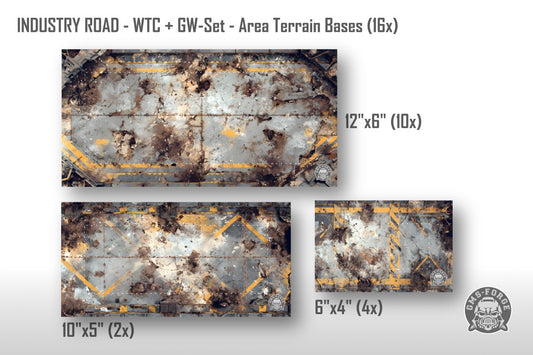 Terrain Bases Neoprene GW & WTC Layout compatible with Warhammer 40K