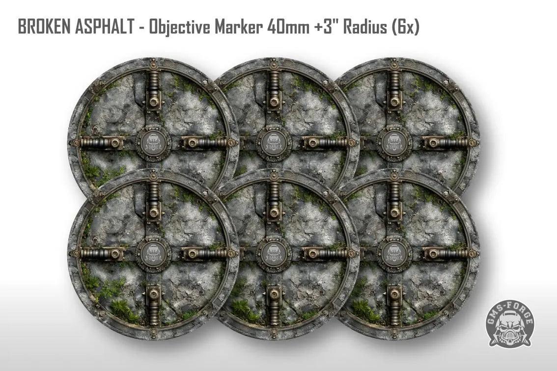 Objective Markers Neoprene Set of 6 compatible with Warhammer