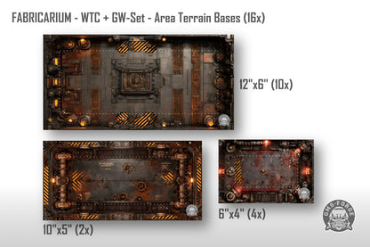 Terrain Bases Neoprene GW & WTC Layout compatible with Warhammer 40K