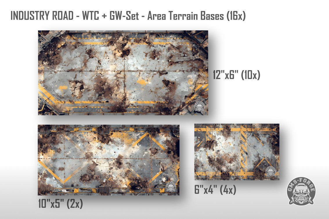 Terrain Bases Neoprene GW & WTC Layout compatible with Warhammer 40K