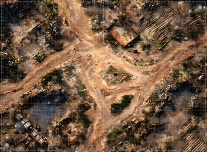 Dark Warhammer 40K Mats 60x44 with Deployment Zones and Grid