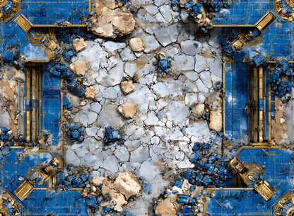 Bright Warhammer 40K Mats 60x44 with Deployment Zones and Grid