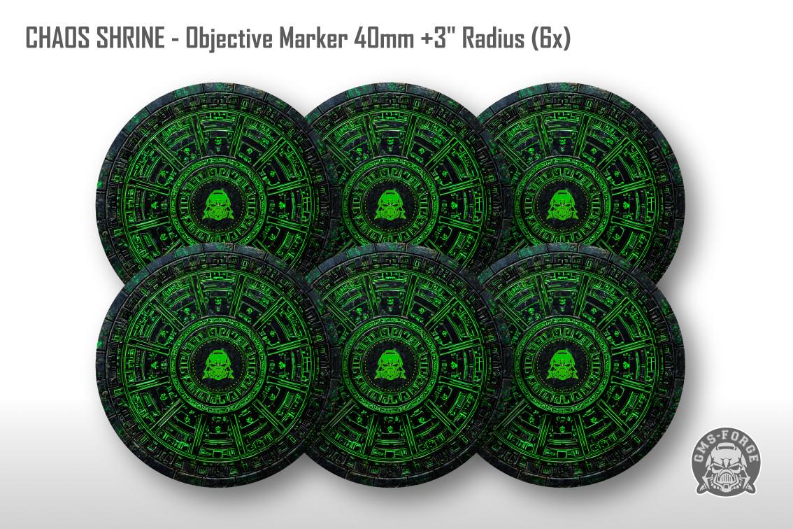 Objective Markers Warhammer Neoprene Set of 6