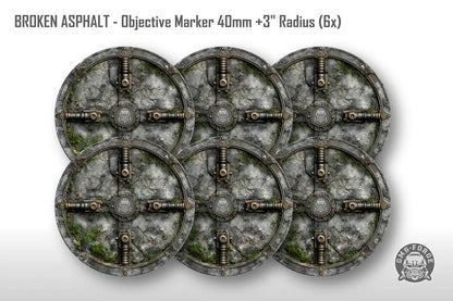 Objective Markers Neoprene Set of 6 compatible with Warhammer